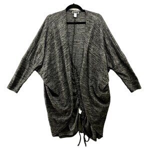 Another Story Oversized Cardigan Sweater Womens M‎ Gray Heather Dolman Open